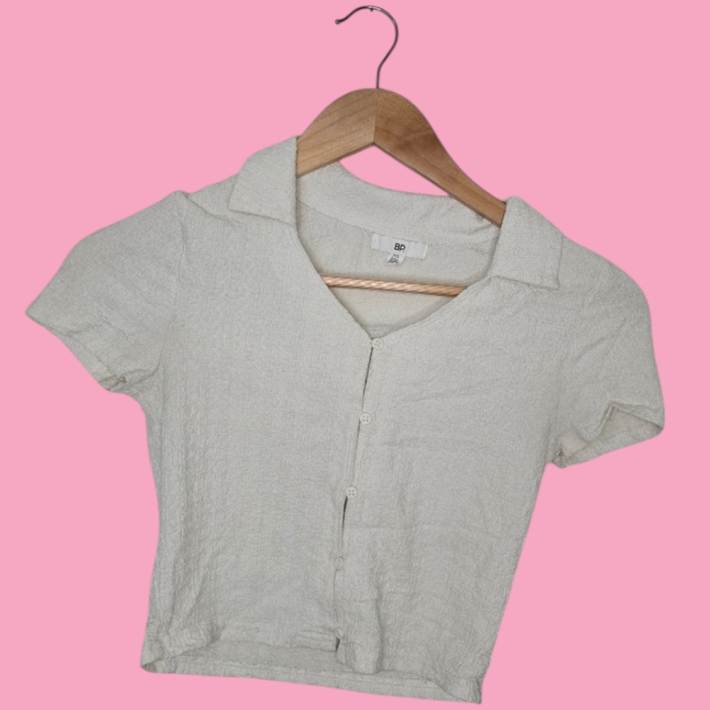 Button Up Crop Top